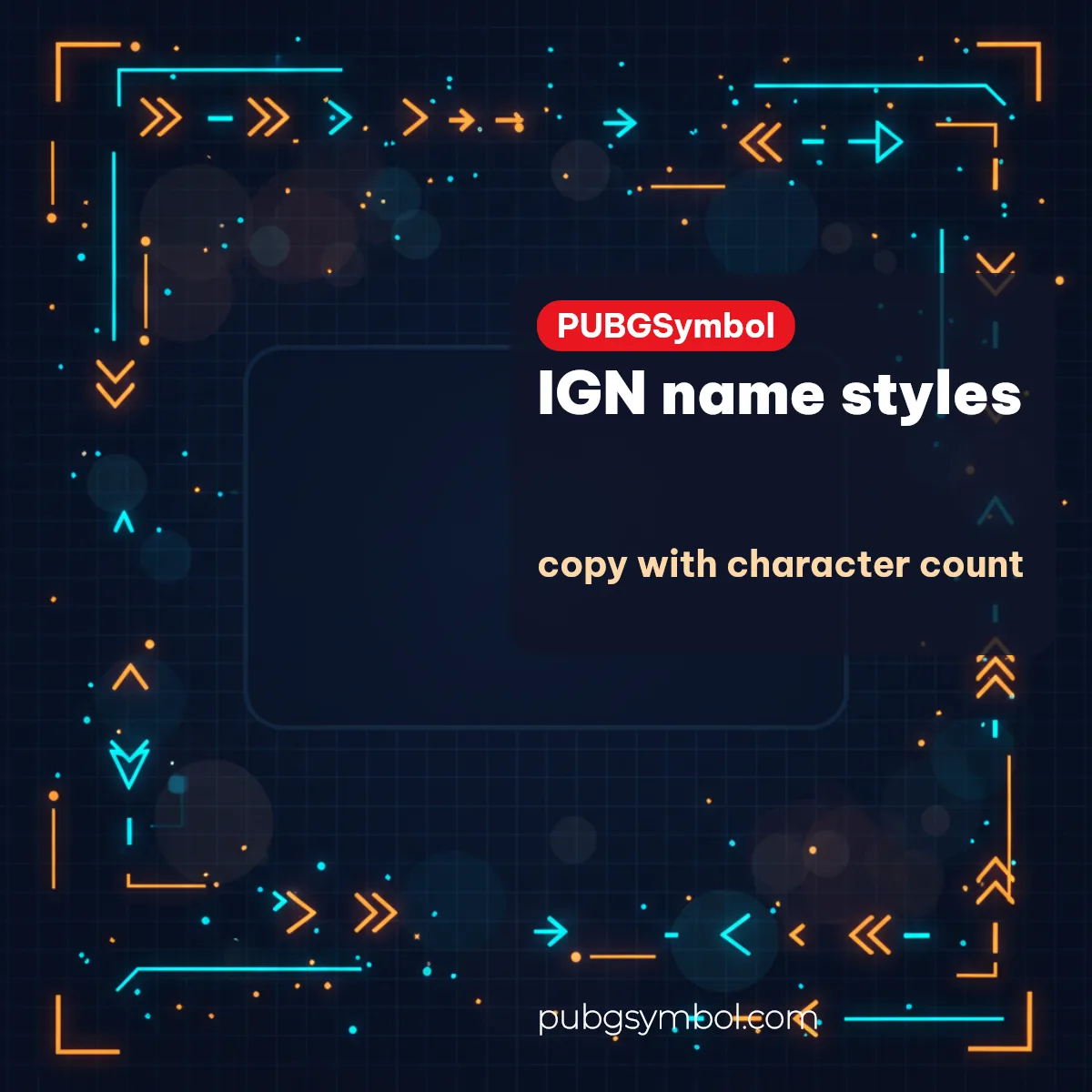 IGN name styles with character counts